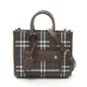 BURBERRY Black Leather Tote Bag